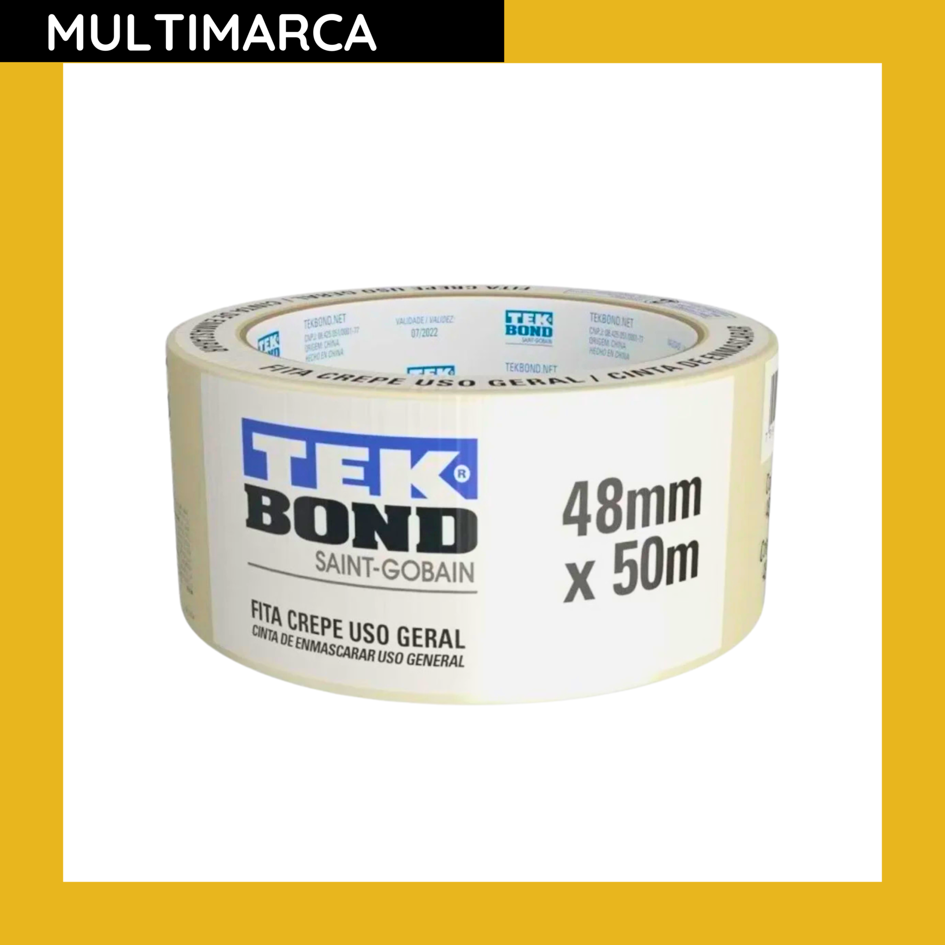 Fita Crepe 48mm X 50M – Tekbond